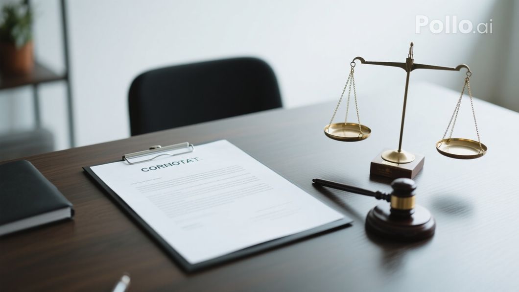 Umowa na biurku w kancelarii adwokackiej